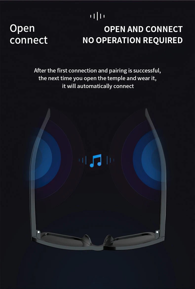 Monster Glasses Headset Wireless Bluetooth 5.0 Sunglasses Outdoor Sport earphone Calling Music Eyeglasses - Tara's Tiny Treasures