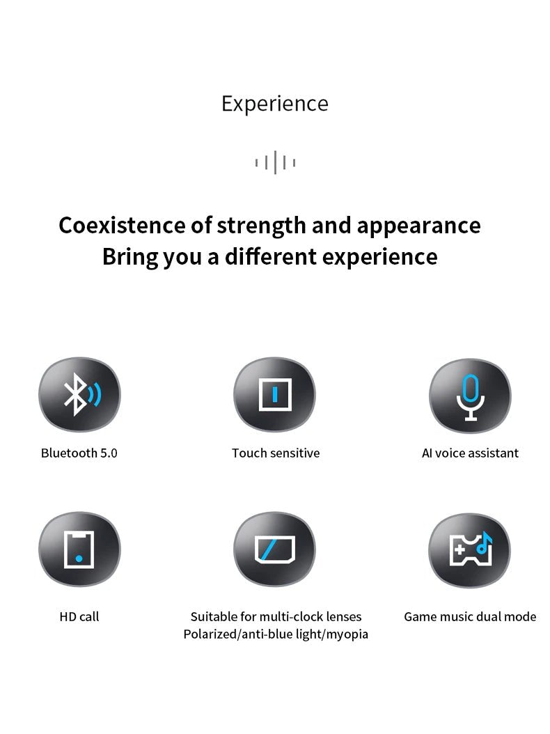 Monster Glasses Headset Wireless Bluetooth 5.0 Sunglasses Outdoor Sport earphone Calling Music Eyeglasses - Tara's Tiny Treasures