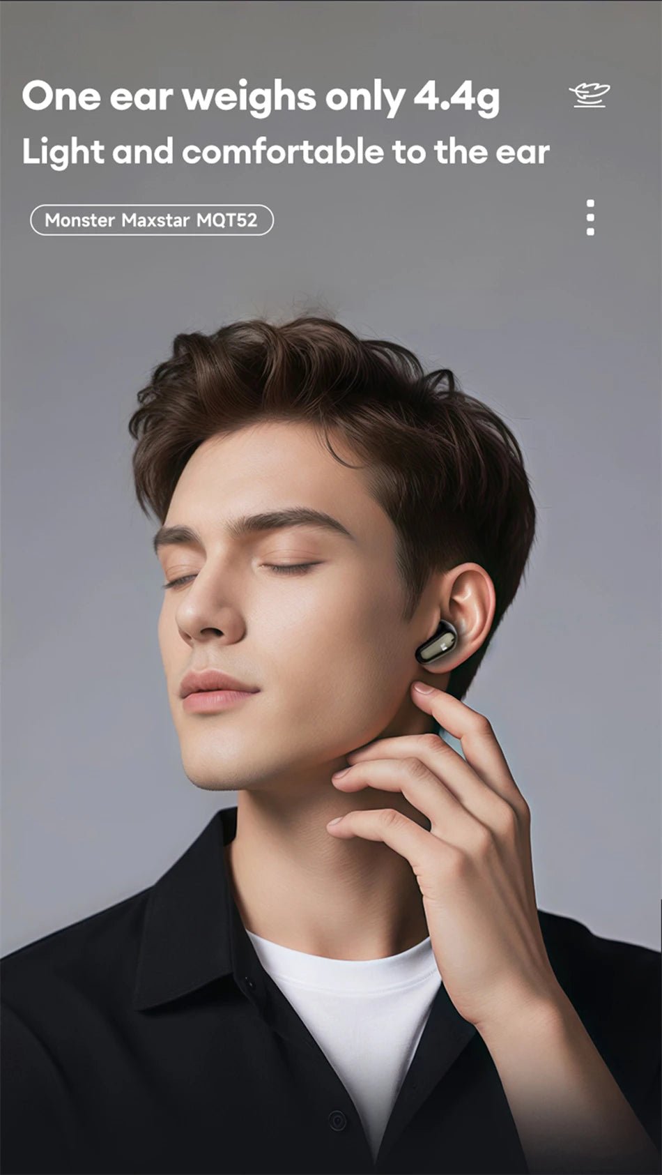 Monster MQT52 Wireless Bluetooth 5.4 Earphones Long Battery Life Gaming Headphones Dual Mode HIFI Stereo Sound Headset With Mic - Tara's Tiny Treasures