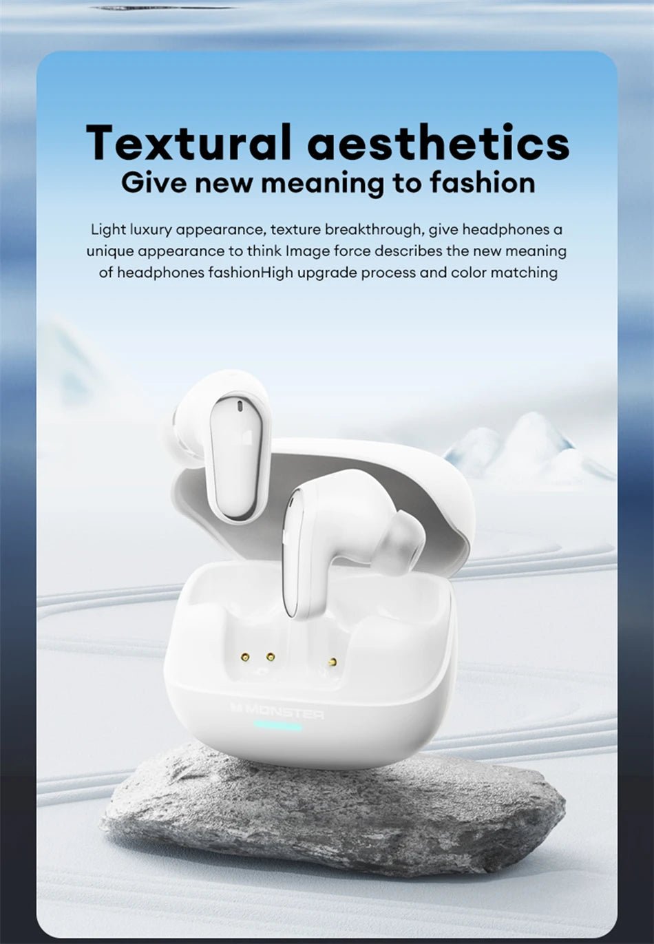 Monster MQT52 Wireless Bluetooth 5.4 Earphones Long Battery Life Gaming Headphones Dual Mode HIFI Stereo Sound Headset With Mic - Tara's Tiny Treasures