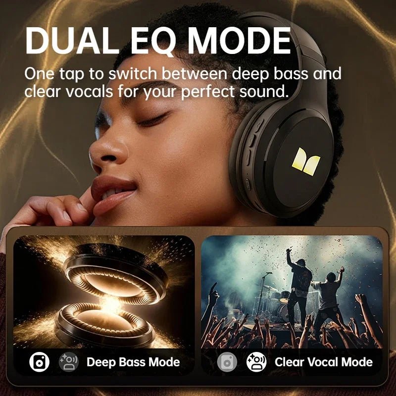 Monster N21 Bluetooth 6.0 Headphones Call Noise Reduction Headset Powerful Deep Bass Over-Ear Wireless Earphone with Microphone - Tara's Tiny Treasures
