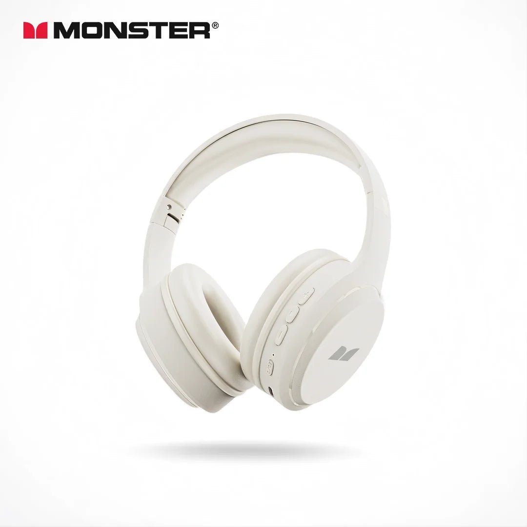 Monster N21 Bluetooth 6.0 Headphones Dual EQ Mode Immersive Stereo Earphone Over-Ear Foldable Wire/Wireless Headset with Mic - Tara's Tiny Treasures