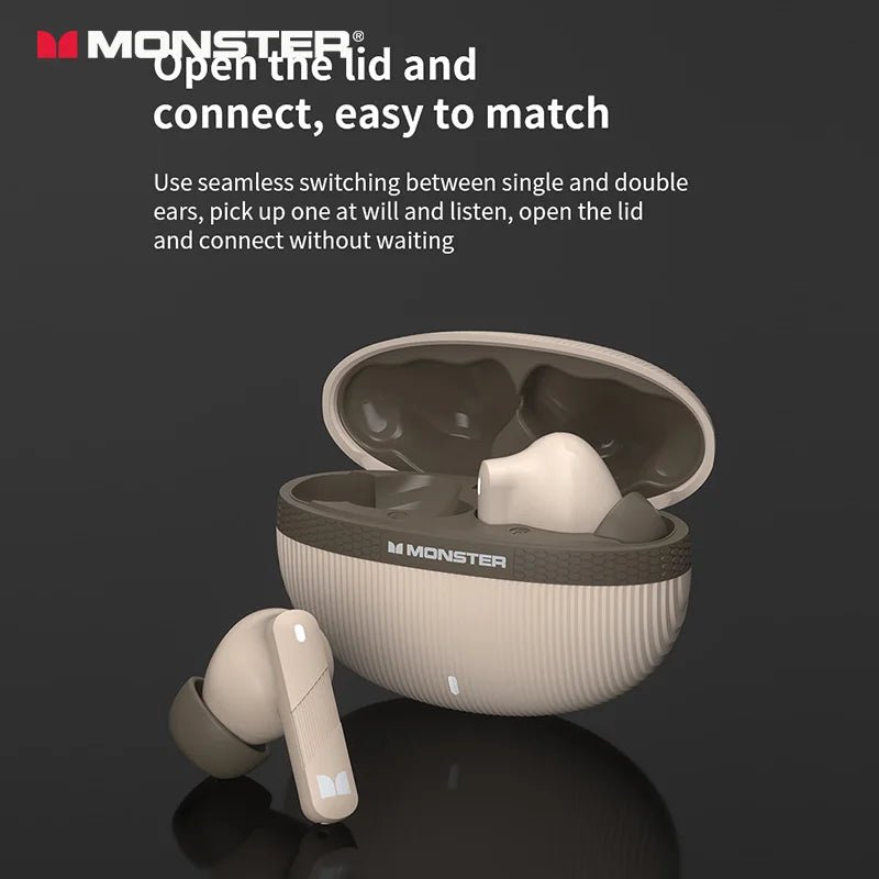 Monster Wireless Bluetooth Headphones with Bluetooth 5.4 Al Noise Cancelling Calls 360° Panoramic Space Sound Effect Headset - Tara's Tiny Treasures