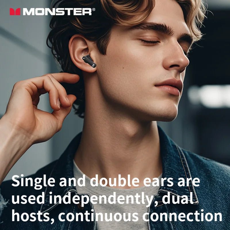 Monster Wireless Bluetooth Headphones with Bluetooth 5.4 Al Noise Cancelling Calls 360° Panoramic Space Sound Effect Headset - Tara's Tiny Treasures