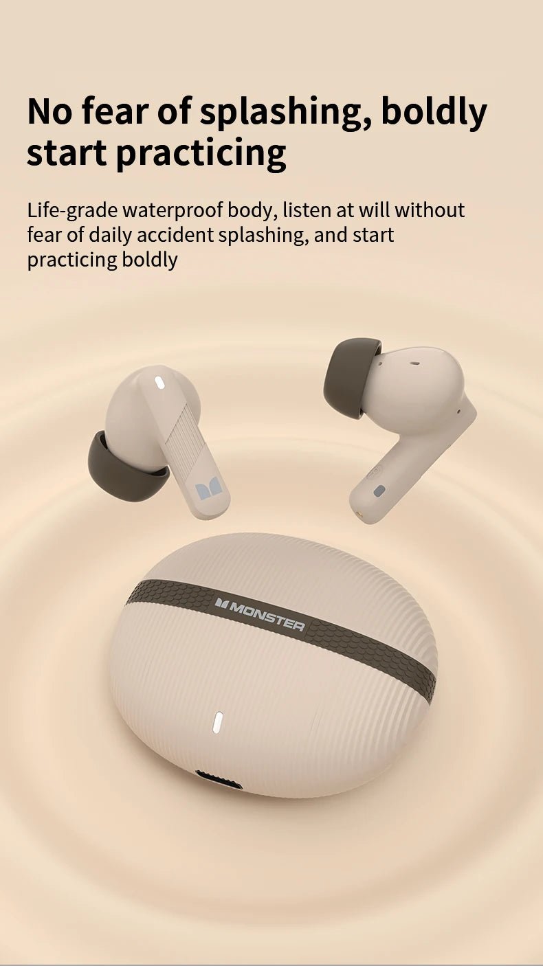 Monster Wireless Bluetooth Headphones with Bluetooth 5.4 Al Noise Cancelling Calls 360° Panoramic Space Sound Effect Headset - Tara's Tiny Treasures