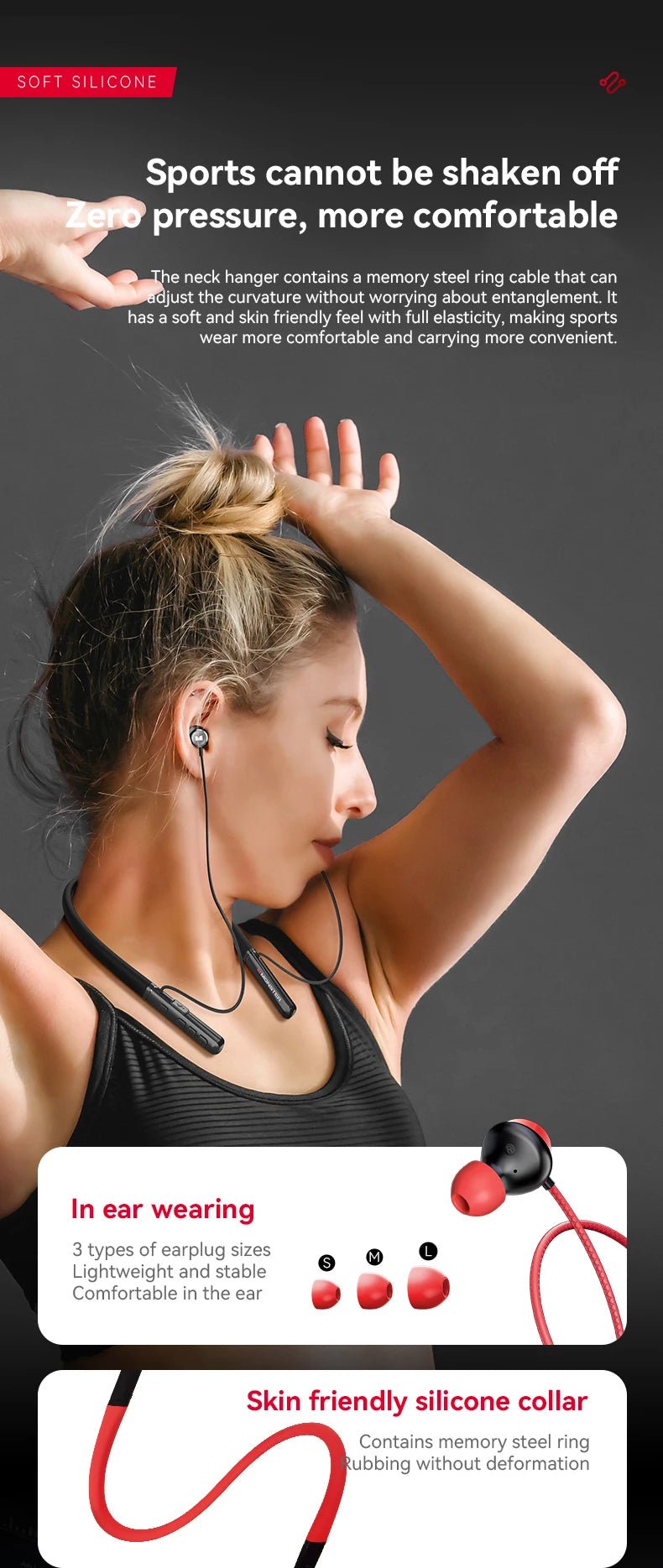 Monster Wireless Bluetooth5.3 Headphones with Button Function, Outdoor Sports Earphones, HD Call, Stereo Music, Neckband Headset - Tara's Tiny Treasures
