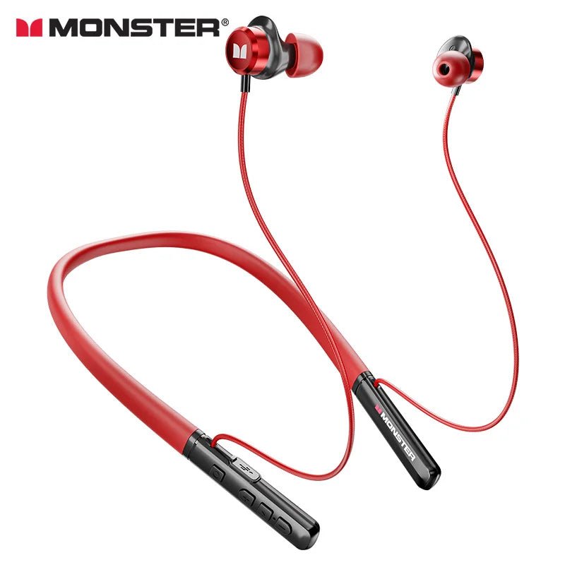 Monster Wireless Bluetooth5.3 Headphones with Button Function, Outdoor Sports Earphones, HD Call, Stereo Music, Neckband Headset - Tara's Tiny Treasures