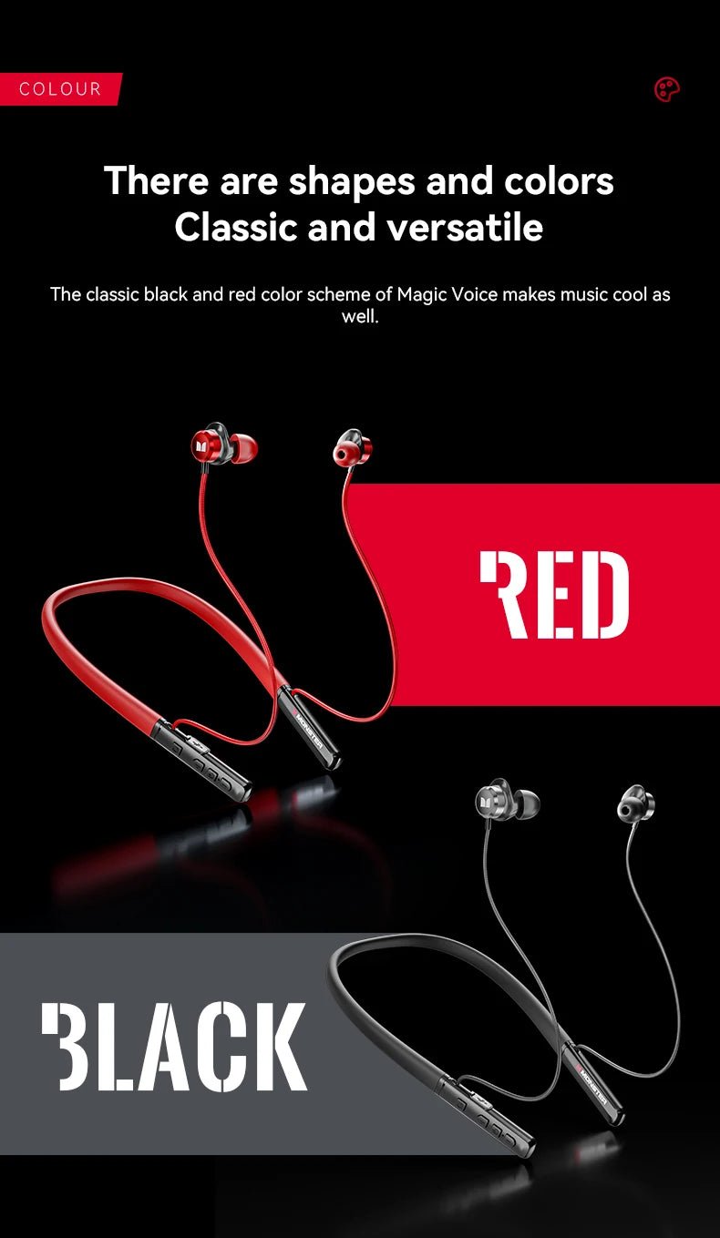 Monster Wireless Bluetooth5.3 Headphones with Button Function, Outdoor Sports Earphones, HD Call, Stereo Music, Neckband Headset - Tara's Tiny Treasures