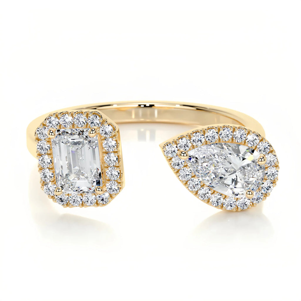 MuShan Brand Jewelry 925 Sterling Silver Ring VVS Moissanite Present Ring Ladies 18K Real Gold Plated MST Patent Jewellery - Tara's Tiny Treasures