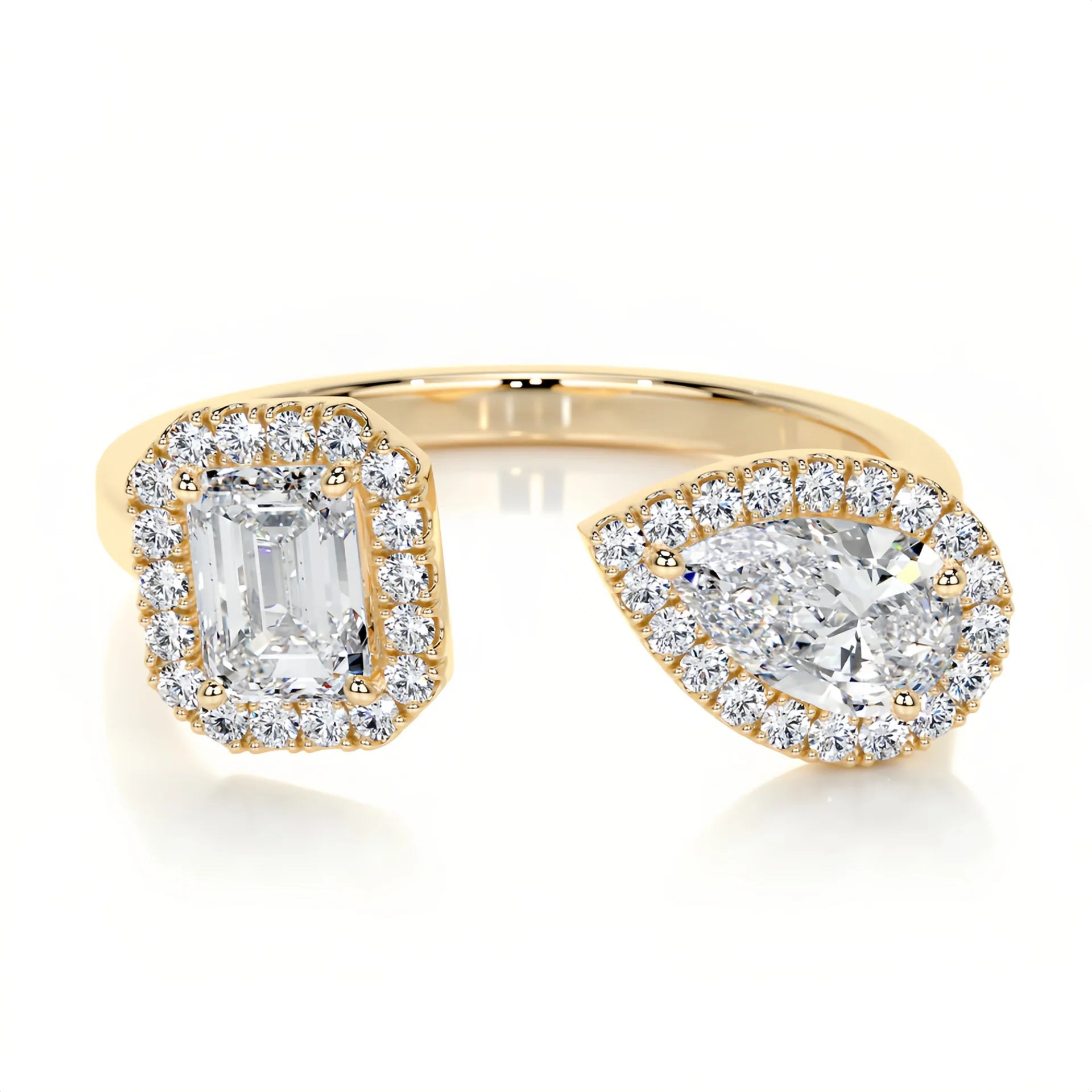 MuShan Brand Jewelry 925 Sterling Silver Ring VVS Moissanite Present Ring Ladies 18K Real Gold Plated MST Patent Jewellery - Tara's Tiny Treasures