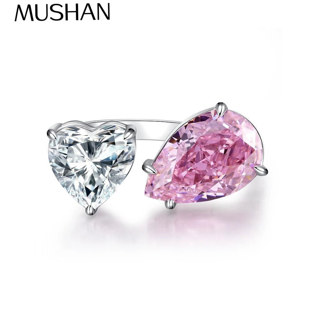 MuShan Designer Jewelry 925 Sterling Silver Ring Zircon 7A Emerald Anniversary for Girls 18K Real Gold Plated Fine Jewelry Rings - Tara's Tiny Treasures
