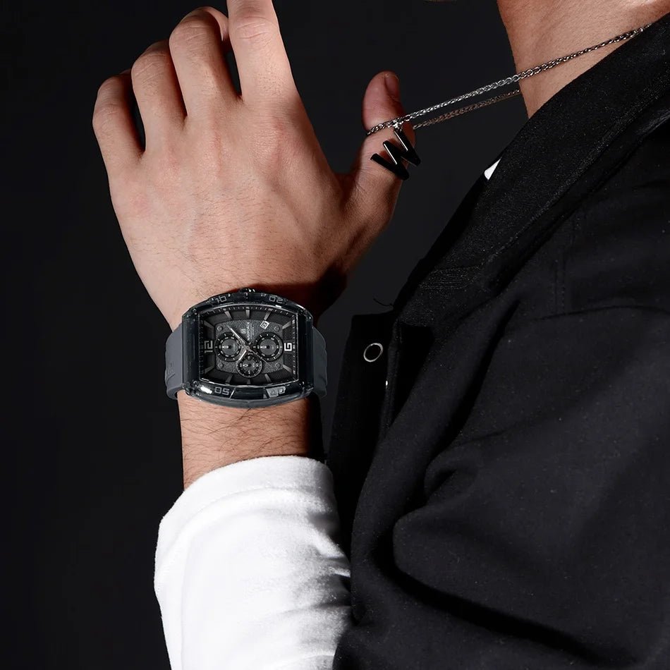 NAVIFORCE Men Quartz Watches Silicone Strap Multifunction Waterproof Wristwatches Chronograph Male Auto Date Clock Reloj Hombre - Tara's Tiny Treasures