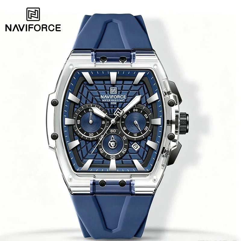 NAVIFORCE Men's Waterproof Sports Watch Luminous Hands Military Chronograph 24-Hour Date Display Quartz Wristwatch Gift for Man - Tara's Tiny Treasures