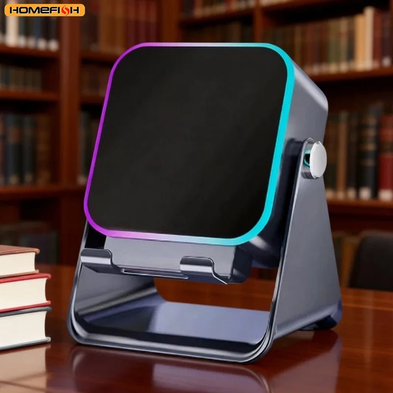 NEW 5 In 1 Auto-induction Wireless Induction Speaker 8 Mode RGB Light Phone Stand Surround Sound Portable Bluetooth Phone Holder - Tara's Tiny Treasures