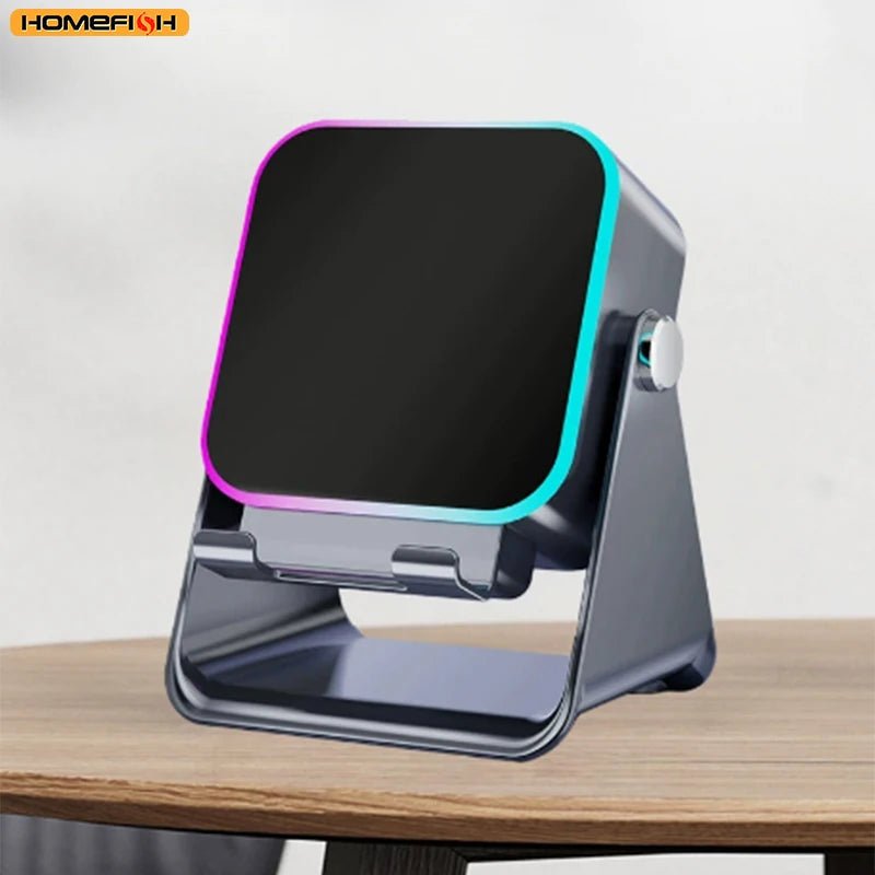 NEW 5 In 1 Auto-induction Wireless Induction Speaker 8 Mode RGB Light Phone Stand Surround Sound Portable Bluetooth Phone Holder - Tara's Tiny Treasures