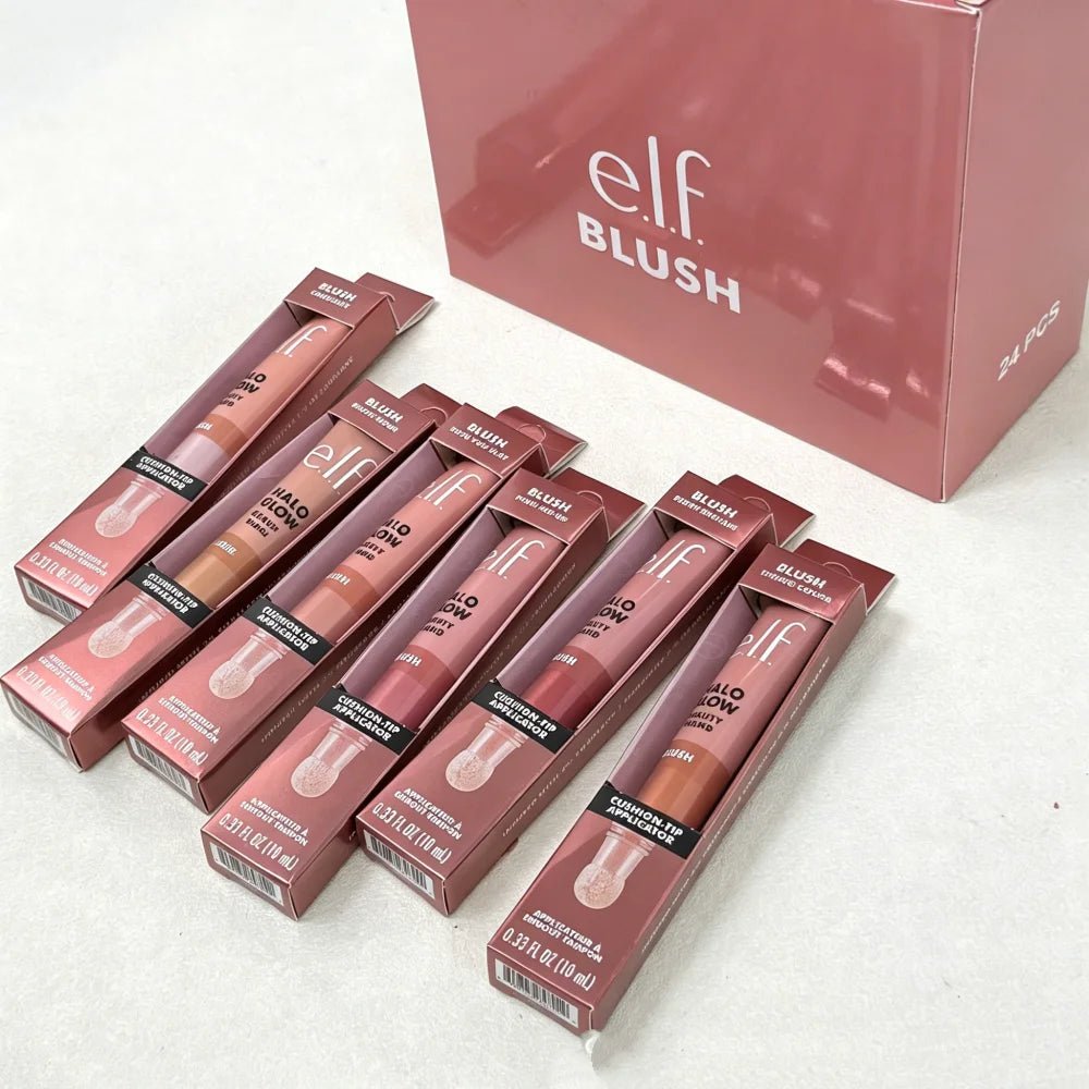 New ELF Blush Cream Lipstick Lip Gloss Oil-control Loose Powder Long-lasting Setting Delicate Powder Texture Makeup With Box - Tara's Tiny Treasures