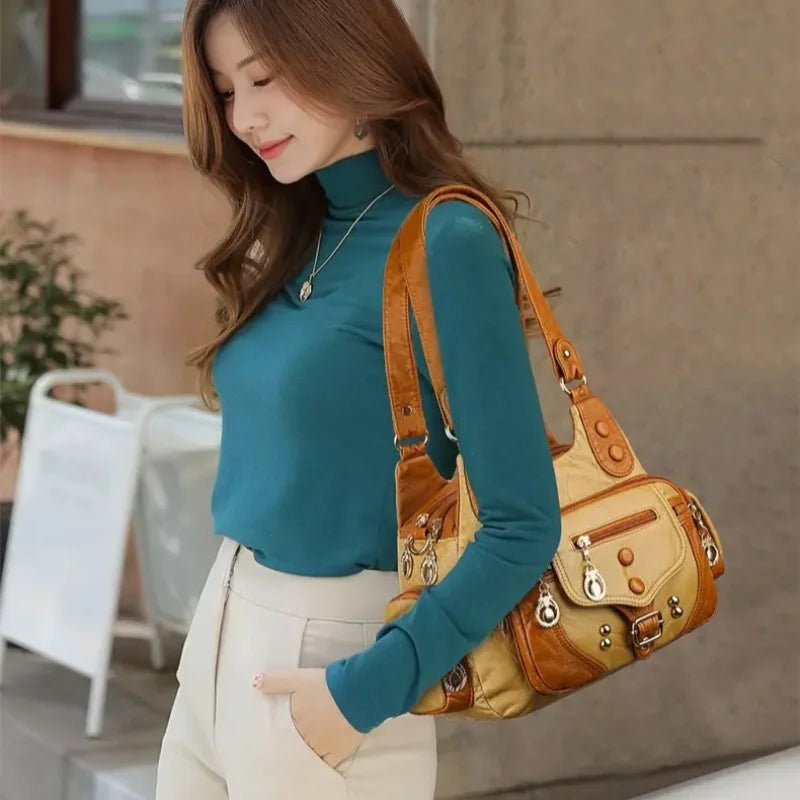 New Fashion High Quality Woman Messenger Bag Luxury Soft Leather Handbags Women's Bags Designer Famous Brand Women Shoulder Tote - Tara's Tiny Treasures