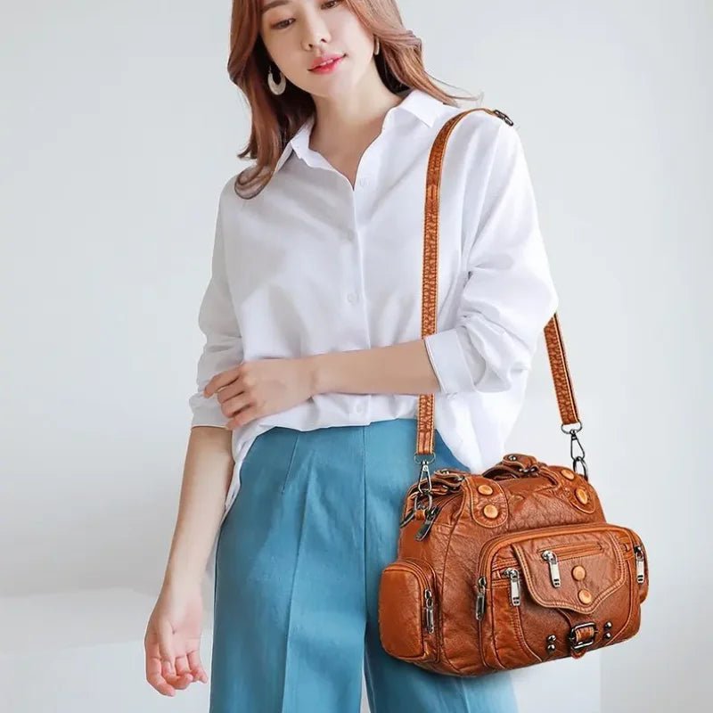 New Fashion High Quality Woman Messenger Bag Luxury Soft Leather Handbags Women's Bags Designer Famous Brand Women Shoulder Tote - Tara's Tiny Treasures