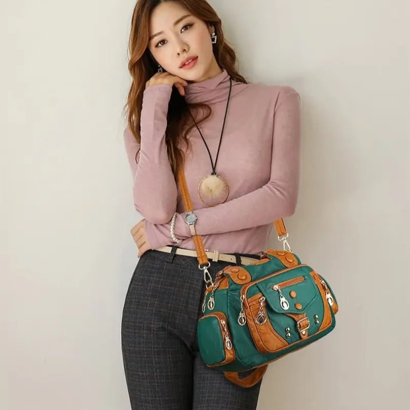 New Fashion High Quality Woman Messenger Bag Luxury Soft Leather Handbags Women's Bags Designer Famous Brand Women Shoulder Tote - Tara's Tiny Treasures