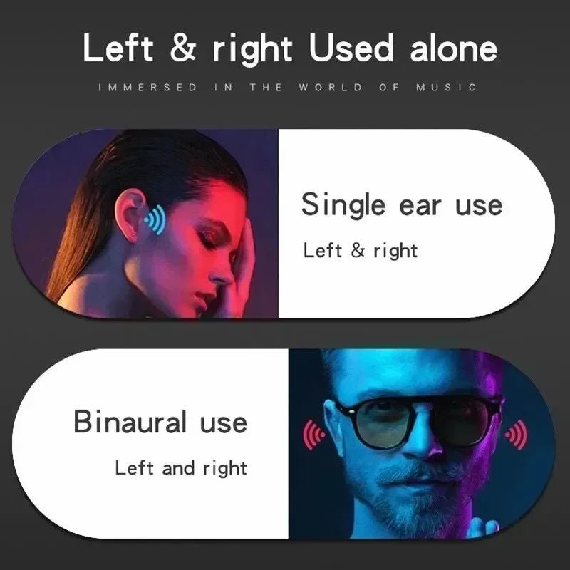 New Original T75 Bone Conduction Wireless Bluetooth 5.3 Headphones Sports Earphones HiFi Sound Quality Waterproof TWS Headset - Tara's Tiny Treasures