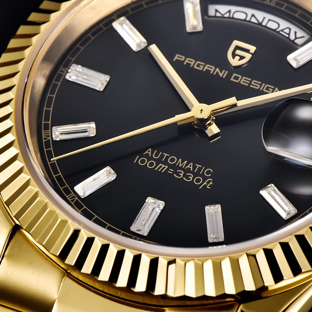 New PAGANI DESIGN DD36 Gold Luxury Automatic Mechanical Watch For Men ST16 100M Waterproof AR Sapphire Glass Wristwatch Men - Tara's Tiny Treasures