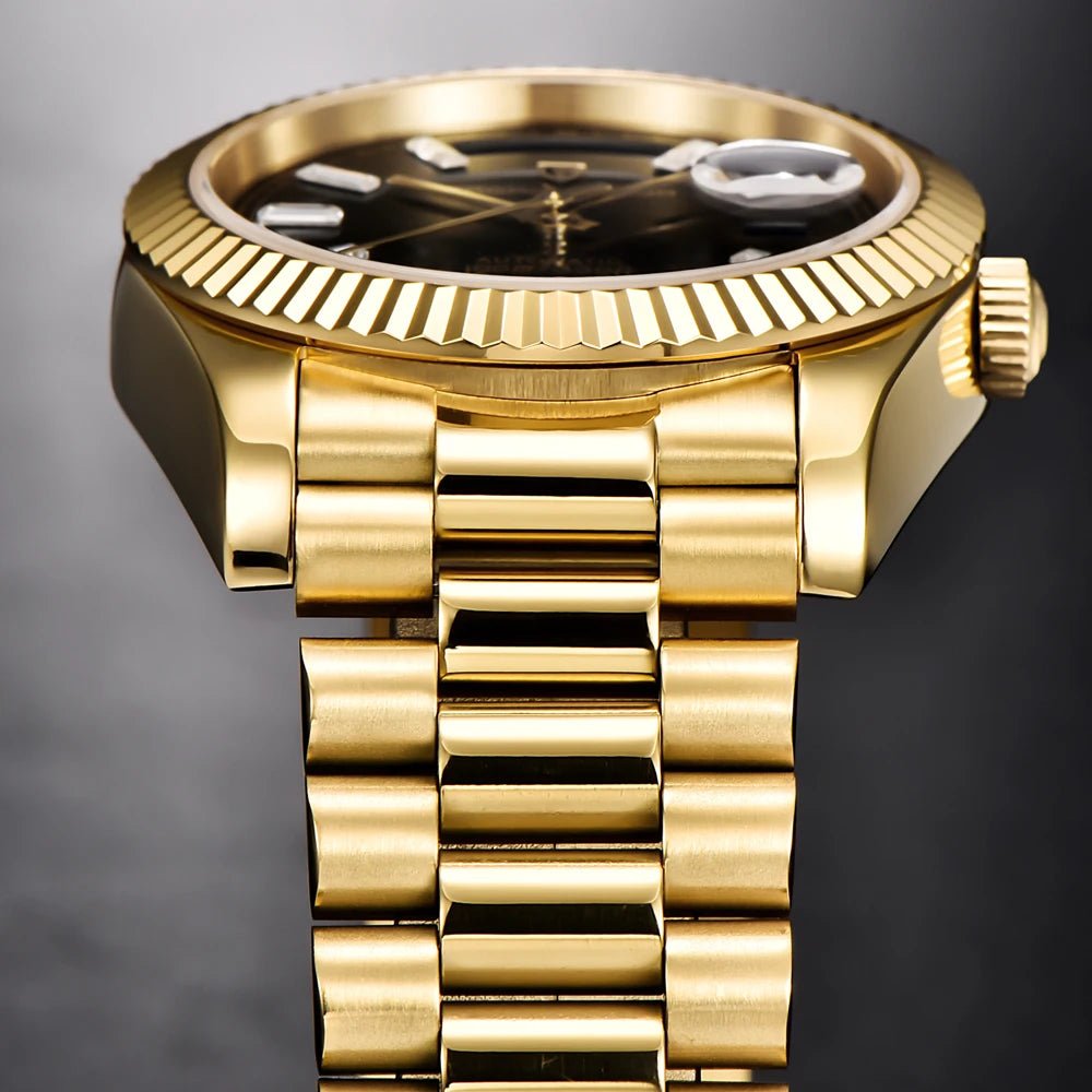 New PAGANI DESIGN DD36 Gold Luxury Automatic Mechanical Watch For Men ST16 100M Waterproof AR Sapphire Glass Wristwatch Men - Tara's Tiny Treasures