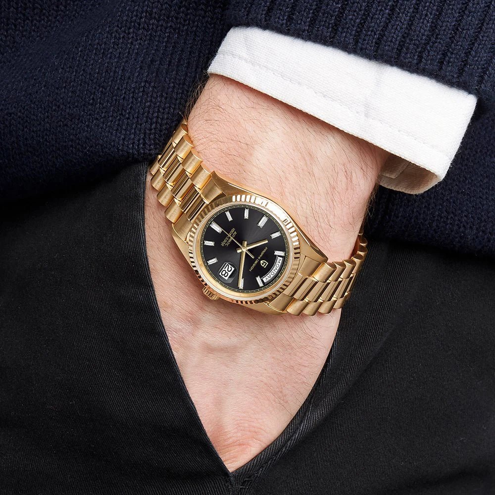 New PAGANI DESIGN DD36 Gold Luxury Automatic Mechanical Watch For Men ST16 100M Waterproof AR Sapphire Glass Wristwatch Men - Tara's Tiny Treasures