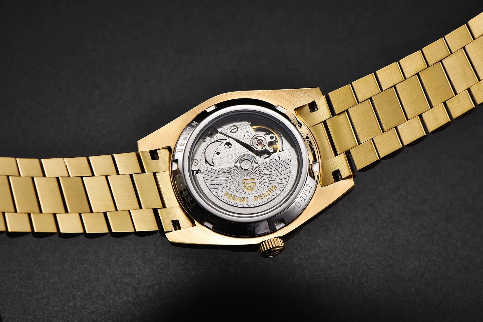 New PAGANI DESIGN DD36 Gold Luxury Automatic Mechanical Watch For Men ST16 100M Waterproof AR Sapphire Glass Wristwatch Men - Tara's Tiny Treasures