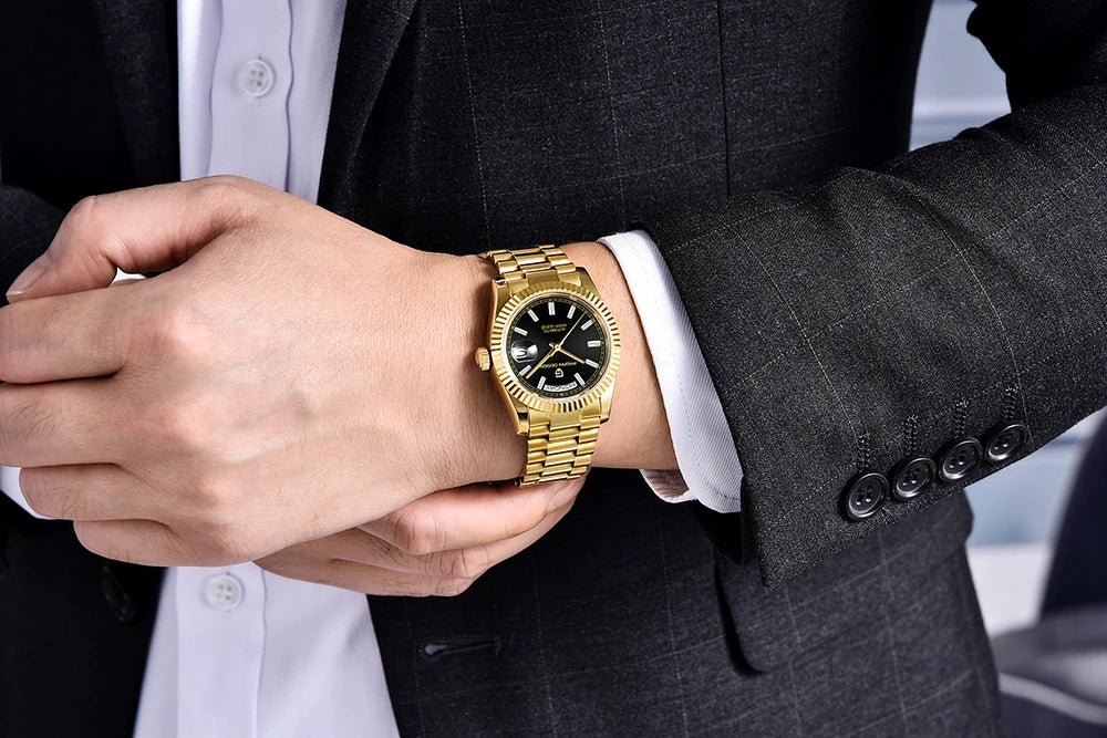 New PAGANI DESIGN DD36 Gold Luxury Automatic Mechanical Watch For Men ST16 100M Waterproof AR Sapphire Glass Wristwatch Men - Tara's Tiny Treasures