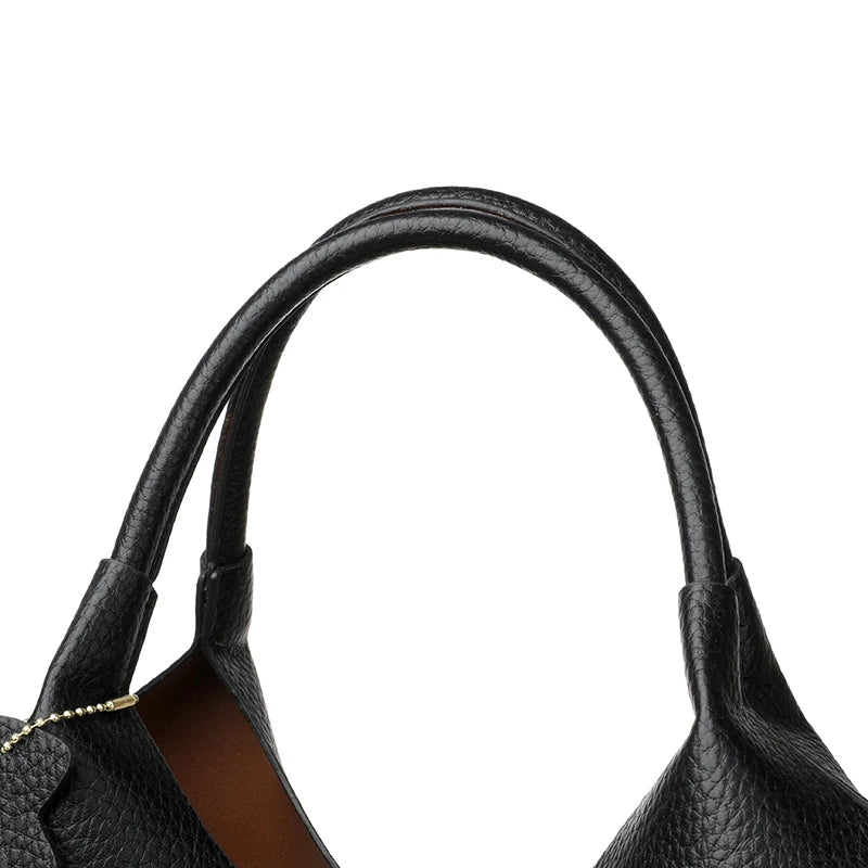 New Trendy Casual Soft PU Women's Handbags Solid Color Large Capacity Female Shoulder Bags Retro Tote Bags For Commute Shopping - Tara's Tiny Treasures