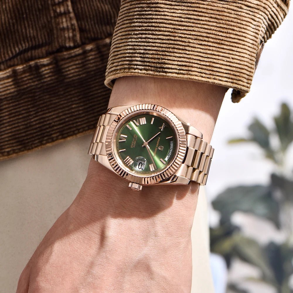 New Watch man PAGANI DESIGN D36 gold Rose Luxury automatic mechanical waterproof glass Sapphire AR stainless steel Date gift Man - Tara's Tiny Treasures