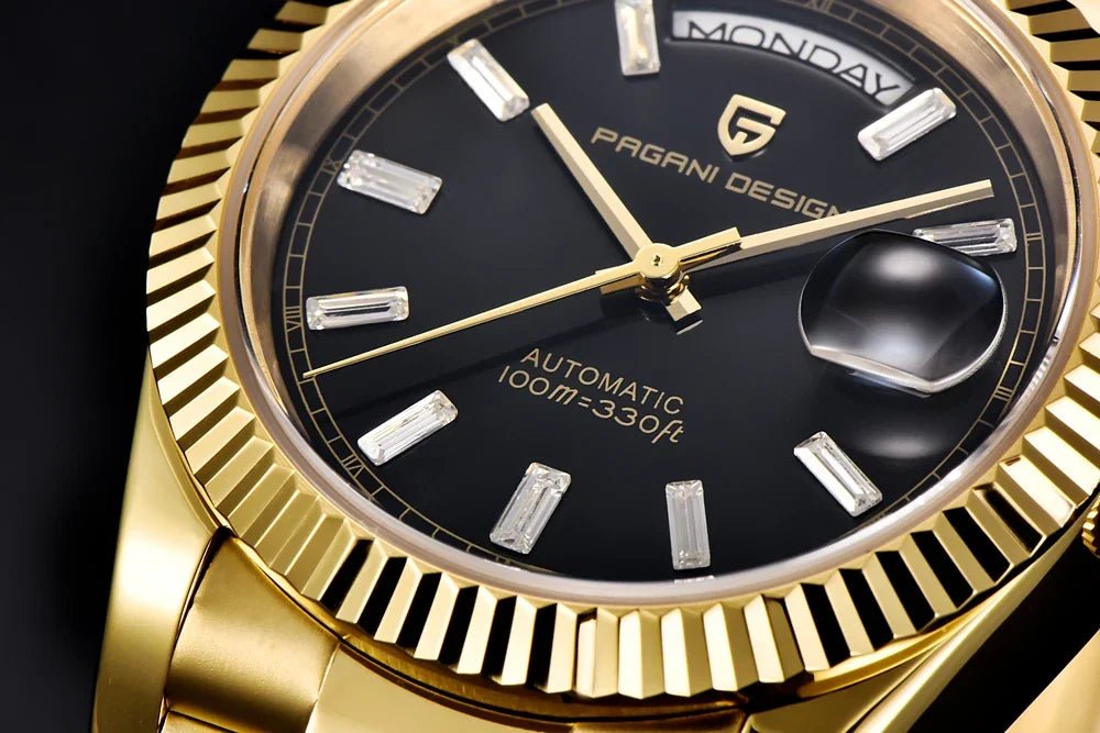 New Watch man PAGANI DESIGN D36 gold Rose Luxury automatic mechanical waterproof glass Sapphire AR stainless steel Date gift Man - Tara's Tiny Treasures