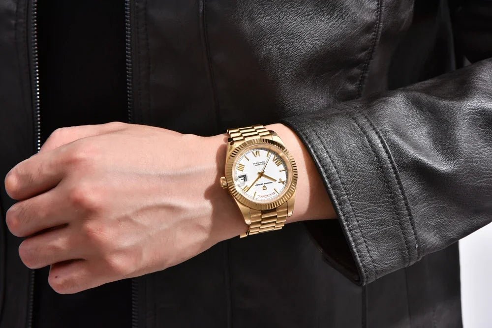 New Watch man PAGANI DESIGN D36 gold Rose Luxury automatic mechanical waterproof glass Sapphire AR stainless steel Date gift Man - Tara's Tiny Treasures