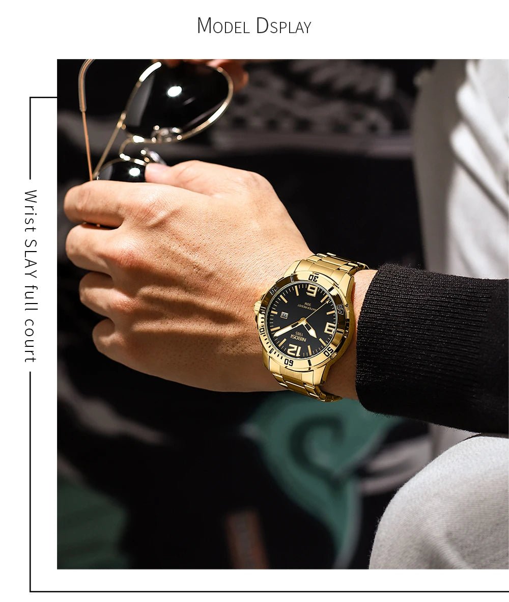 NIBOSI Brand Watch Men Luxury Brand Business Luminous Waterproof Male Clock Calendar Man Quartz Wristwatches Relogio Masculino - Tara's Tiny Treasures
