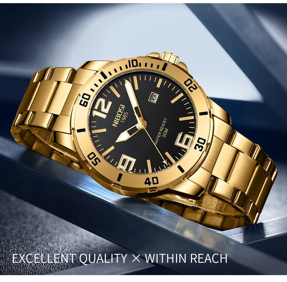 NIBOSI Brand Watch Men Luxury Brand Business Luminous Waterproof Male Clock Calendar Man Quartz Wristwatches Relogio Masculino - Tara's Tiny Treasures