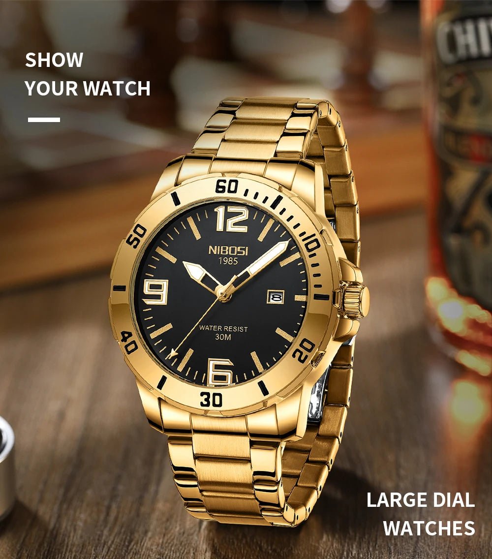 NIBOSI Brand Watch Men Luxury Brand Business Luminous Waterproof Male Clock Calendar Man Quartz Wristwatches Relogio Masculino - Tara's Tiny Treasures