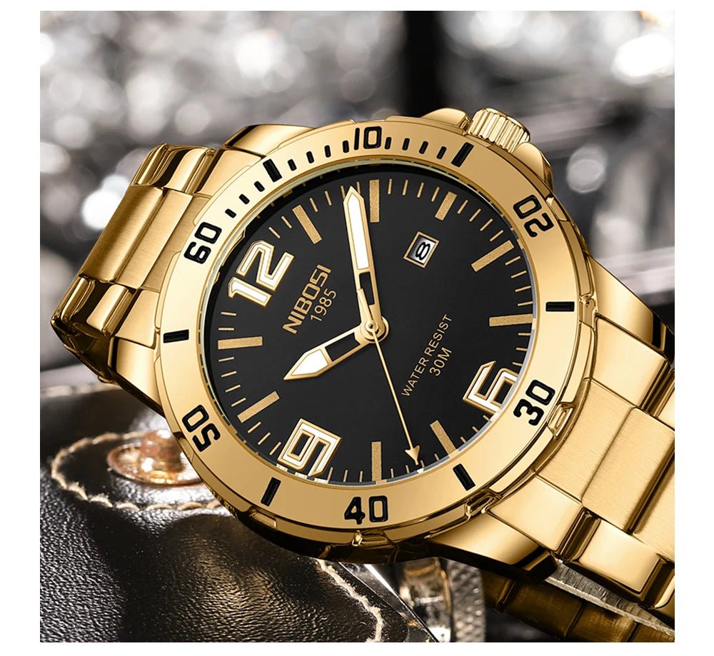 NIBOSI Brand Watch Men Luxury Brand Business Luminous Waterproof Male Clock Calendar Man Quartz Wristwatches Relogio Masculino - Tara's Tiny Treasures