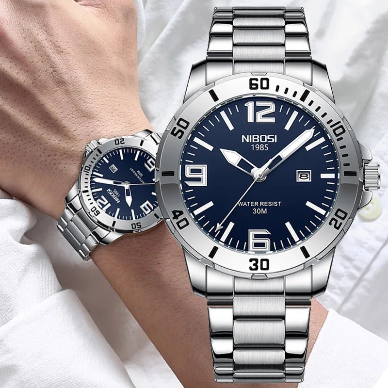 NIBOSI Brand Watch Men Luxury Brand Business Luminous Waterproof Male Clock Calendar Man Quartz Wristwatches Relogio Masculino - Tara's Tiny Treasures