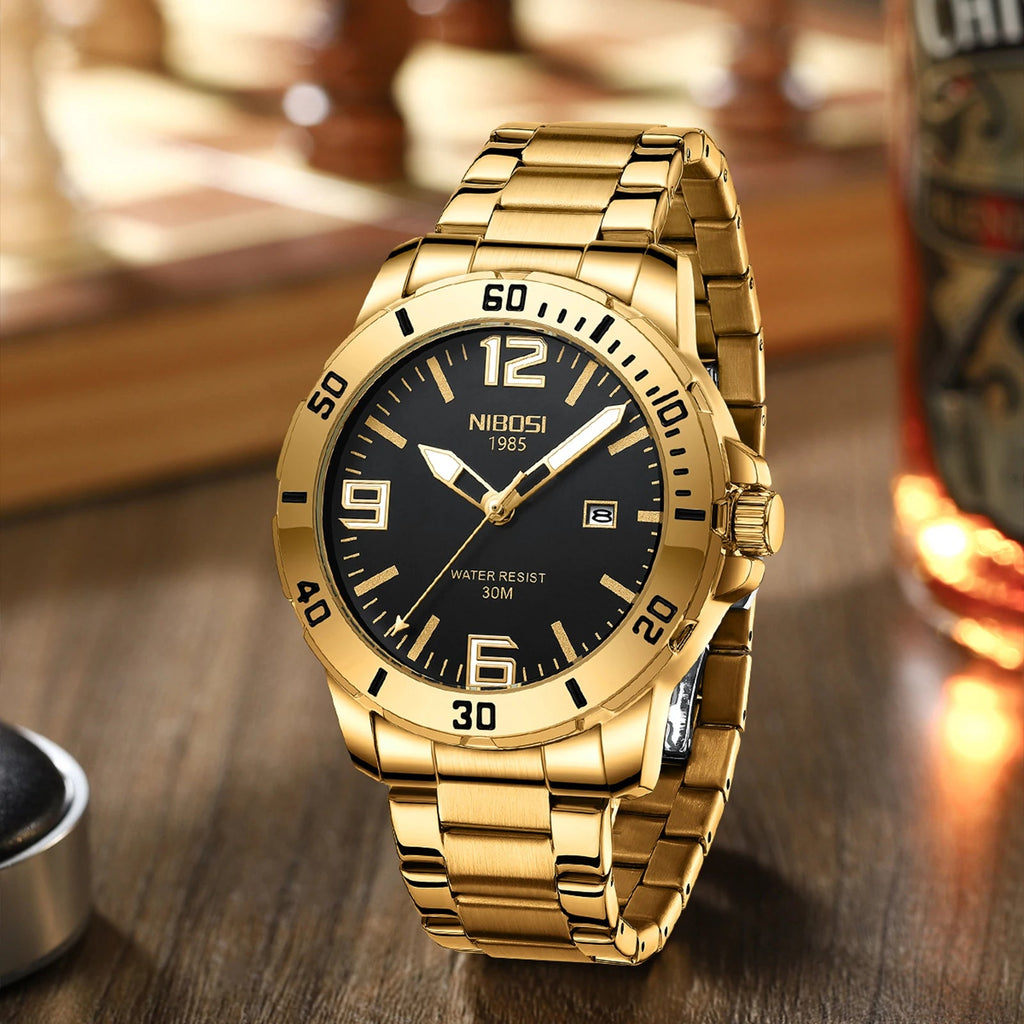 NIBOSI Brand Watch Men Luxury Brand Business Luminous Waterproof Male Clock Calendar Man Quartz Wristwatches Relogio Masculino - Tara's Tiny Treasures