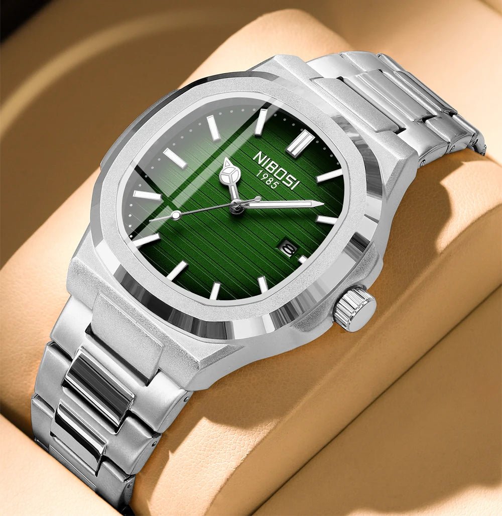 NIBOSI Top Brand Luxury Mens Watches Stainless Steel Quartz Watches For Men Waterproof Sport Watch Men Relogio Masculino - Tara's Tiny Treasures