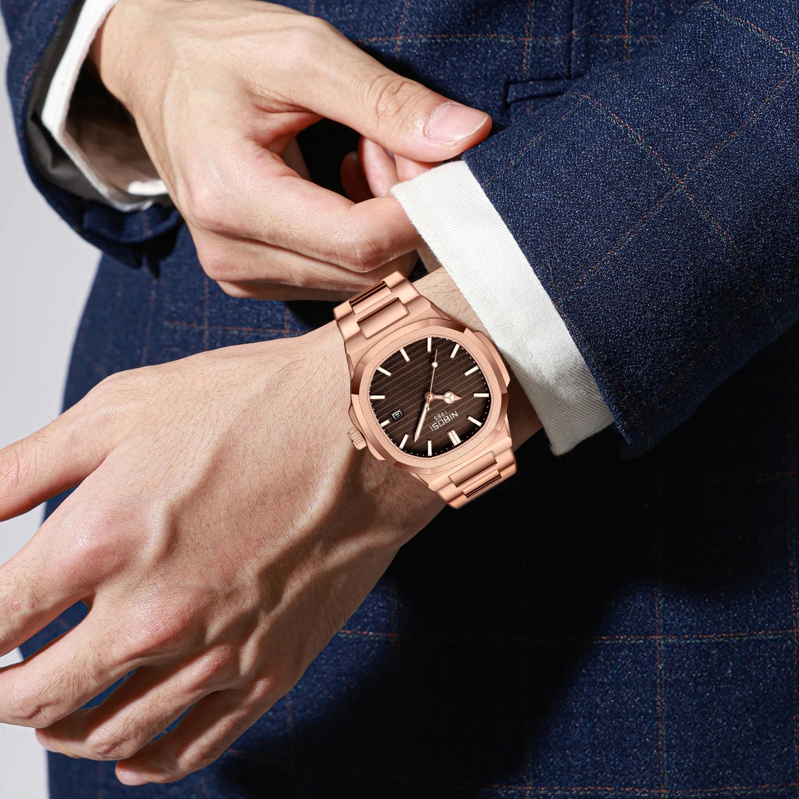 NIBOSI Top Brand Luxury Mens Watches Stainless Steel Quartz Watches For Men Waterproof Sport Watch Men Relogio Masculino - Tara's Tiny Treasures