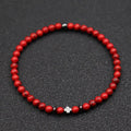 Noter Men Bracelet 6 Colors 4mm Beads Strand Braslet Natural Hematite Stone Healing Braclet Meditation Yoga Accessories Joias - Tara's Tiny Treasures