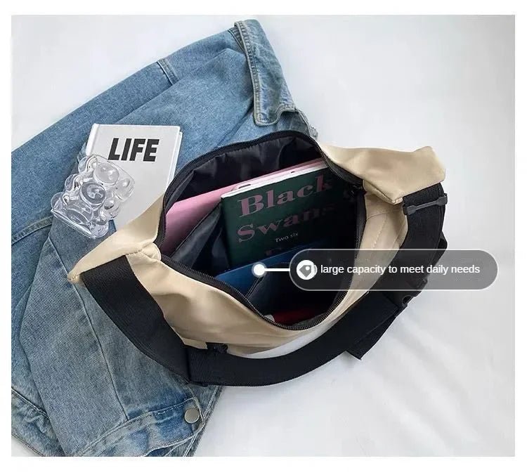 Nylon Hobos Crossbody Bags Solid Casual Zipper Women's Bags 2024 Fashion High Capacity Solid Color Single Shoulder Totes Bag - Tara's Tiny Treasures