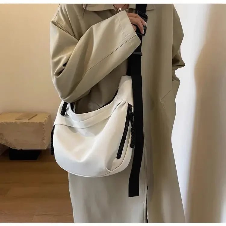 Nylon Hobos Crossbody Bags Solid Casual Zipper Women's Bags 2024 Fashion High Capacity Solid Color Single Shoulder Totes Bag - Tara's Tiny Treasures