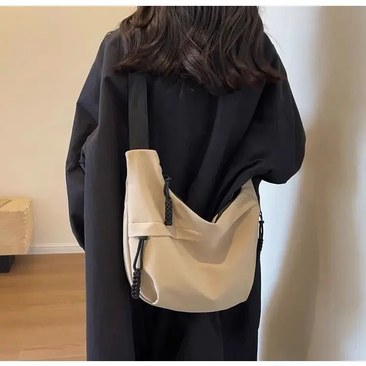 Nylon Hobos Crossbody Bags Solid Casual Zipper Women's Bags 2024 Fashion High Capacity Solid Color Single Shoulder Totes Bag - Tara's Tiny Treasures