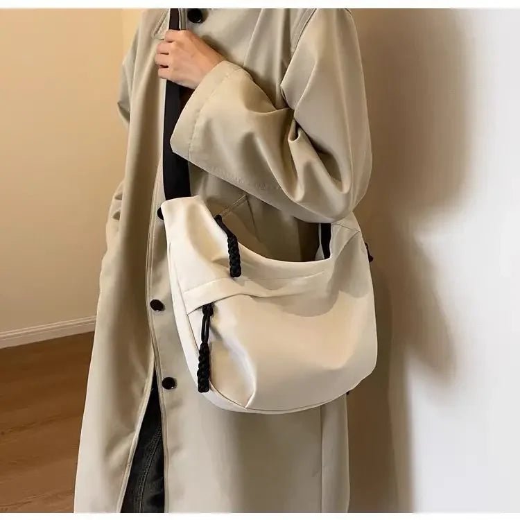 Nylon Hobos Crossbody Bags Solid Casual Zipper Women's Bags 2024 Fashion High Capacity Solid Color Single Shoulder Totes Bag - Tara's Tiny Treasures