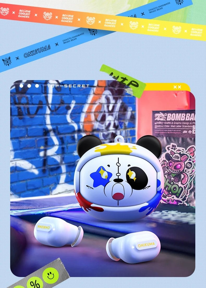 ONIKUMA T20 Gaming Headset 2025New Wireless Rotating Flip-Top Design Earbuds HiFi Stereo In-Ear Touch Control Headphone with Mic - Tara's Tiny Treasures