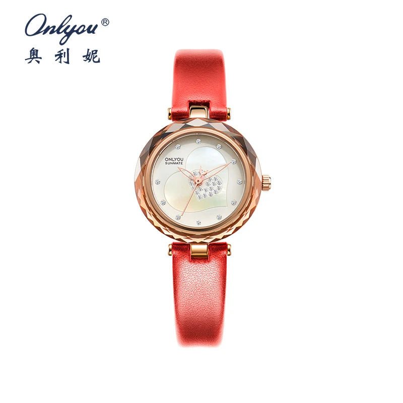ONLYOU New Luxury Women's Watch with A Genuine Leather Strap,stylish and Elegant,30-meter Water Resistant,comes with A Watch Box - Tara's Tiny Treasures