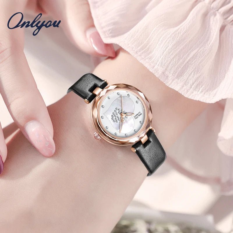 ONLYOU New Luxury Women's Watch with A Genuine Leather Strap,stylish and Elegant,30-meter Water Resistant,comes with A Watch Box - Tara's Tiny Treasures