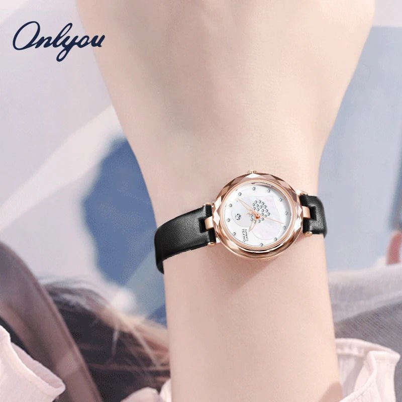 ONLYOU New Luxury Women's Watch with A Genuine Leather Strap,stylish and Elegant,30-meter Water Resistant,comes with A Watch Box - Tara's Tiny Treasures